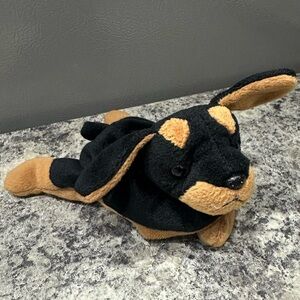 Vintage 1996 Doby Dog Ty Beanie Babies Plush DobermanStuffed Animal Collectible